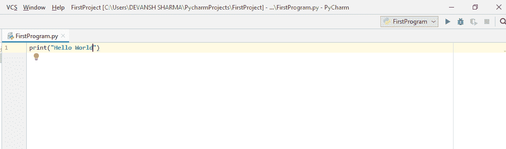 First Python Program