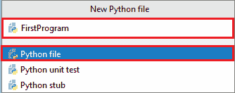 First Python Program